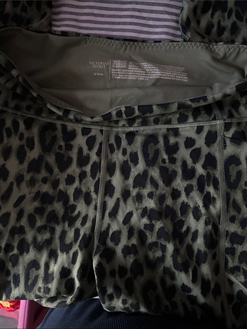 Victoria's Secret Olive Green & Black Leopard Leggings